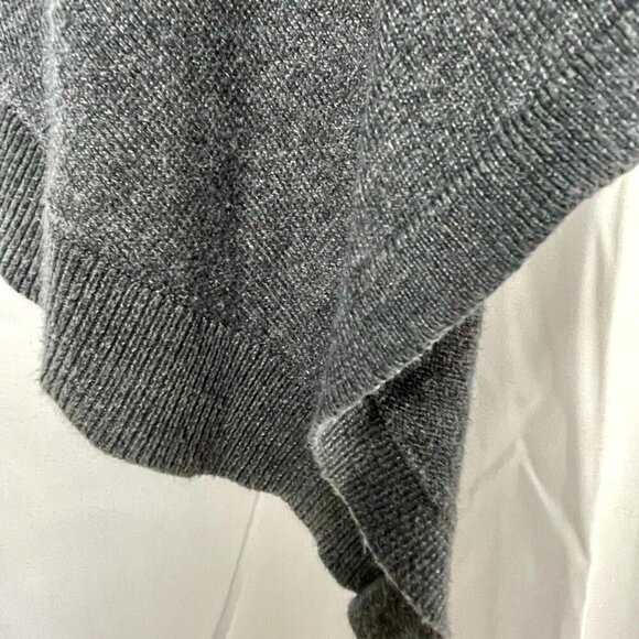 American Eagle Cotton Blend Lace Back Open Front Gray Cardigan Women's L Cottage - Picture 8 of 13